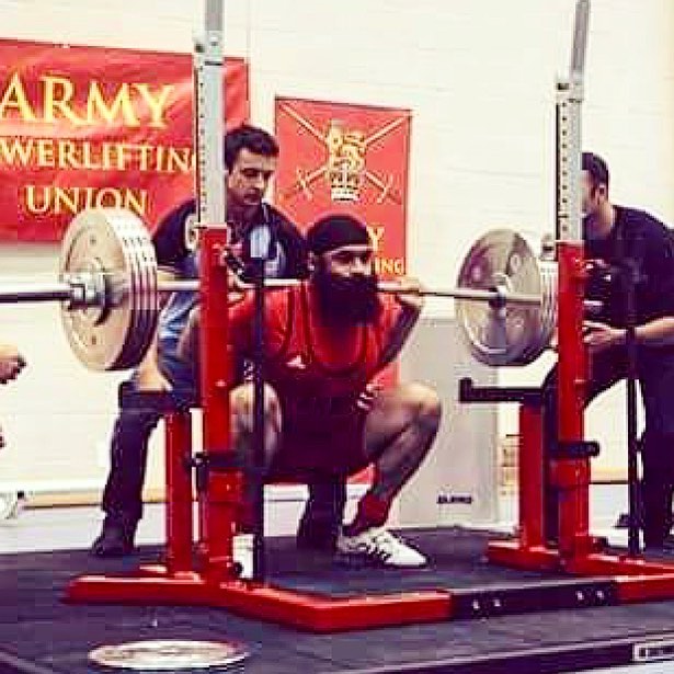 Indy Singh British Army Powerlifting Champion